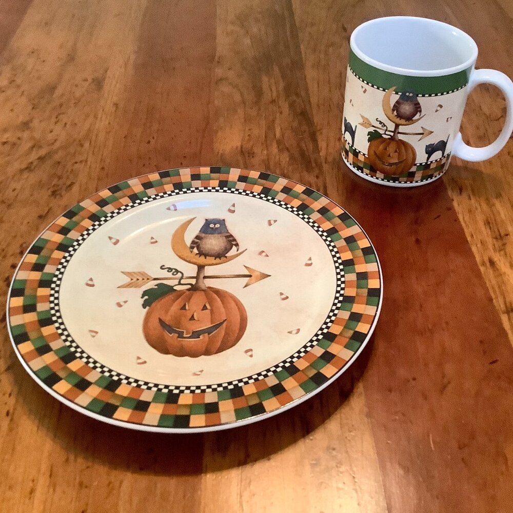 Halloween Plate and Cup Sakura